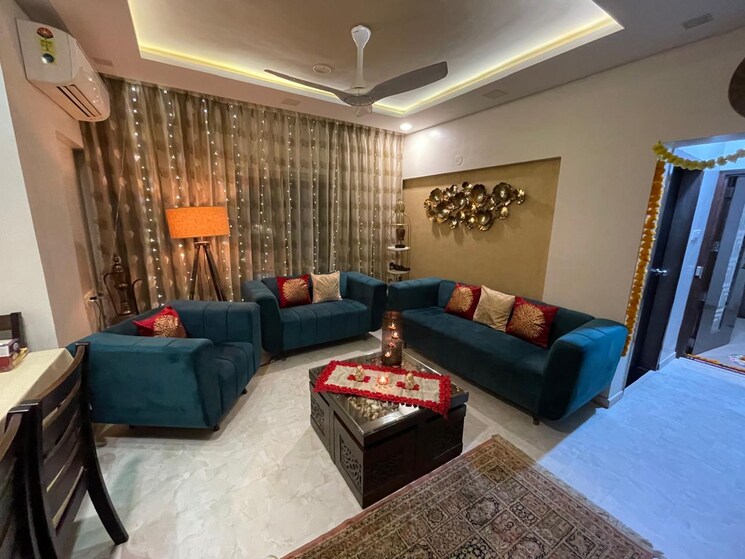 Living Room, kolte-patil-green-olive 3 Bedroom 1205 Sq.Ft. Penthouse In Hinjewadi Pune 9020568
