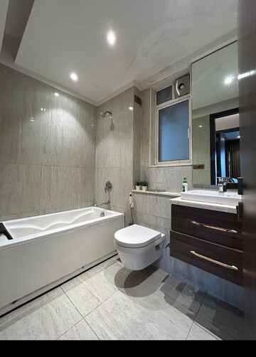 Bathroom in 3 BHK Apartment at Runwal Elegante, Andheri West – for Rent
