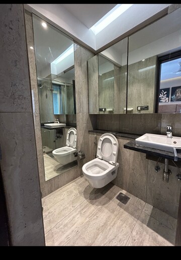 Bathroom in 3 BHK Apartment at Runwal Elegante, Andheri West – for Rent