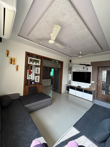 Living Room in 3 BHK Apartment at Gandhi Vraj Residency 2, Science City – for Sale