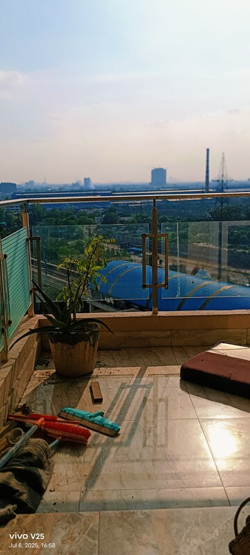 Balcony in 3 BHK Apartment at Nandini Metro Suites Bliss, Vaishali Sector 4 – for Rent