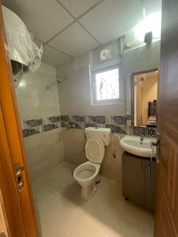 Bathroom in 1 BHK Builder Floor at Sushant Lok I – for Rent