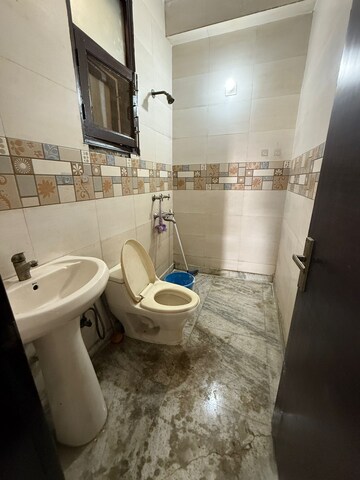 Bathroom in 3 BHK Builder Floor at Chattarpur – for Rent