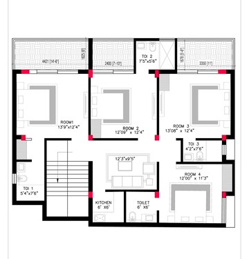 Floor Plan in 6+ BHK Villa at Mussoorie – for Sale