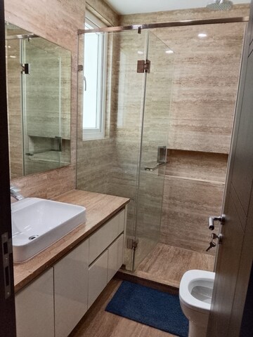 Bathroom in 4 BHK Builder Floor at Green Park Extension – for Rent