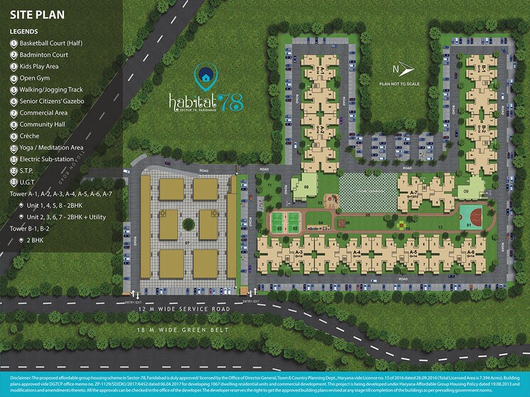 Master Plan, conscient-habitat-78 3 Bedroom 850 Sq.Ft. Apartment In Sector 78 Faridabad 9021981