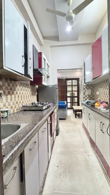 Kitchen in 2 BHK Builder Floor at Ansal Sushant Lok I, Sector 43 – for Rent
