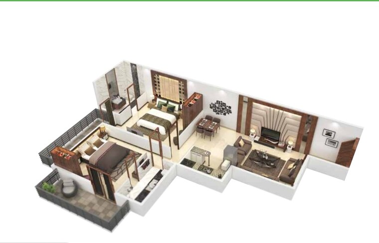 Floor Plan, signature-global-the-roselia 2 Bedroom 800 Sq.Ft. Apartment In Sector 95a Gurgaon 9022427