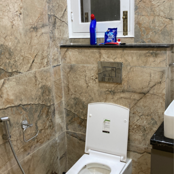Bathroom in 1 RK Independent House at RWA Apartments Sector 20, Rajat Vihar – for Rent