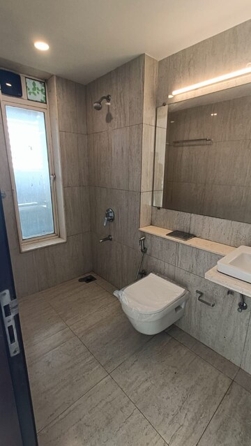 Bathroom in 3 BHK Apartment at Runwal Elegante, Andheri West – for Rent