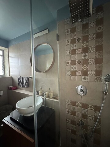 Bathroom in 3 BHK Apartment at Lokhandwala Green Acres, Andheri West – for Rent