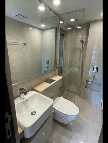 Bathroom in 1 BHK Apartment at Hiranandani Regent Hill, Powai – for Rent