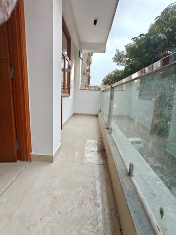 Balcony in 3 BHK Builder Floor at Freedom Fighters Enclave – for Rent