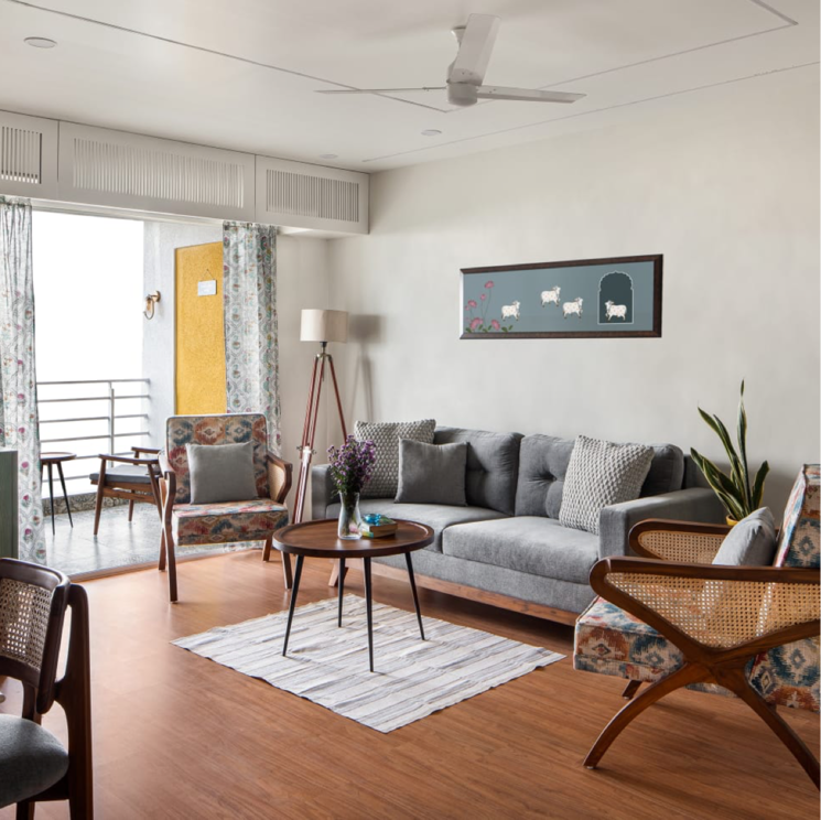 Living Room, comfort-zone 3 Bedroom 1200 Sq.Ft. Apartment In Dasar Pune 9023262