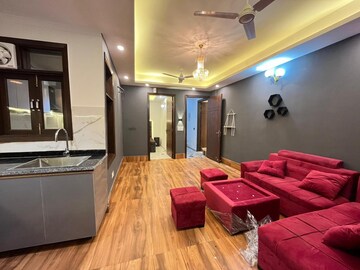 Living Room in 3 BHK Builder Floor at Freedom Fighters Enclave – for Rent