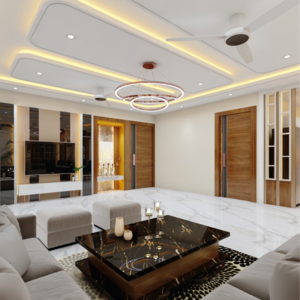 Living Room in 3 BHK Builder Floor at Zobi Apartment, Gyan Khand – for Sale