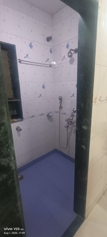 Bathroom in 1 BHK Apartment at Sankalp Siddhi Society, Malad East – for Rent