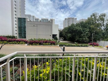 Balcony in 3 BHK Apartment at LnT Raintree Boulevard, Hebbal – for Rent