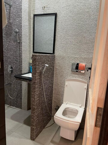 Bathroom in 2 BHK Apartment at Hiranandani Estate Greenwood, Ghodbunder Road – for Rent