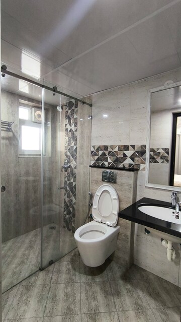 Bathroom in 3 BHK Apartment at Rajapushpa Provincia, Narsingi – for Rent