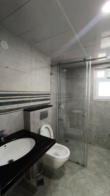 Bathroom in 3 BHK Apartment at Rajapushpa Provincia, Narsingi – for Rent