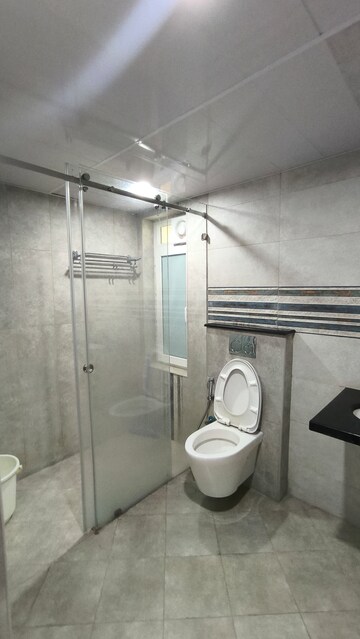 Bathroom in 3 BHK Apartment at Rajapushpa Provincia, Narsingi – for Rent