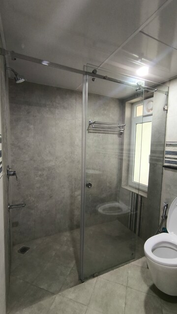 Bathroom in 3 BHK Apartment at Rajapushpa Provincia, Narsingi – for Rent