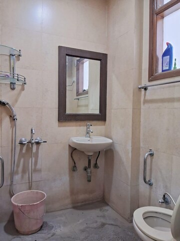 Bathroom in 3 BHK Builder Floor at Chittaranjan Park – for Rent