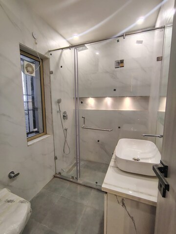 Bathroom in 3 BHK Builder Floor at DLF Queens Court, Greater Kailash ii – for Rent