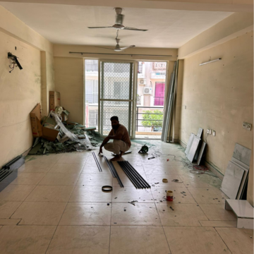 Living Room in 3.5 BHK Builder Floor at Wave City, Bayana – for Rent
