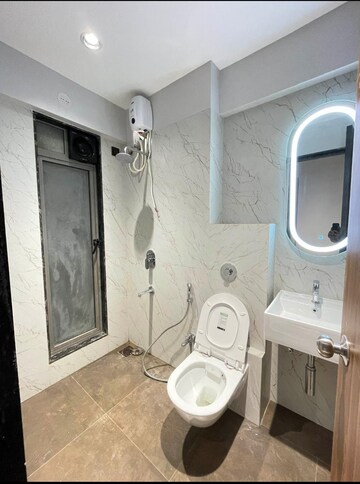 Bathroom in 3 BHK Apartment at Axiom Rudra, Goregaon West – for Rent