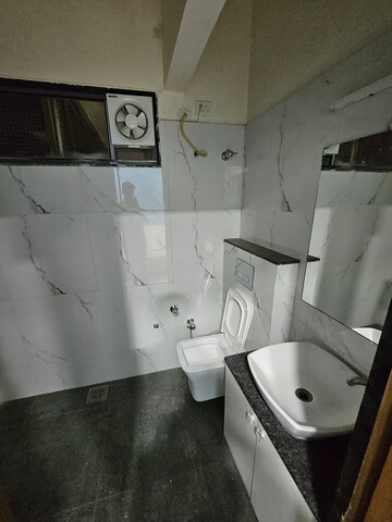 Bathroom in 3 BHK Penthouse at Prahlad Nagar – for Rent