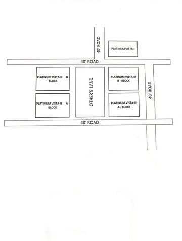 Floor Plan in 2 BHK Apartment at Platinum Vista Manikonda, Manikonda – for Sale