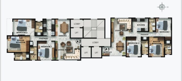 Floor Plan, verdent-boston-harbor 2.5 Bedroom 784 Sq.Ft. Apartment In Andheri West Mumbai 9024870