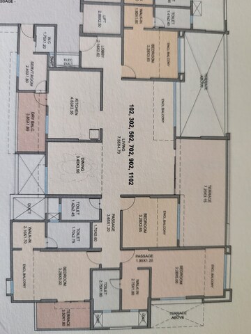 Floor Plan in 4 BHK Apartment at Kolte Patil 24K Stargaze, Bavdhan – for Sale