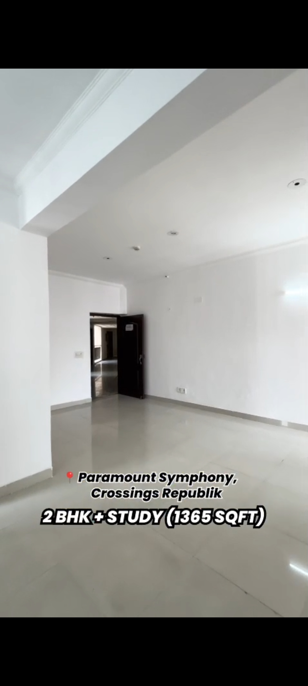 2.5 BHK + Study Room 1365 Sq.Ft. Apartment in Paramount Symphony