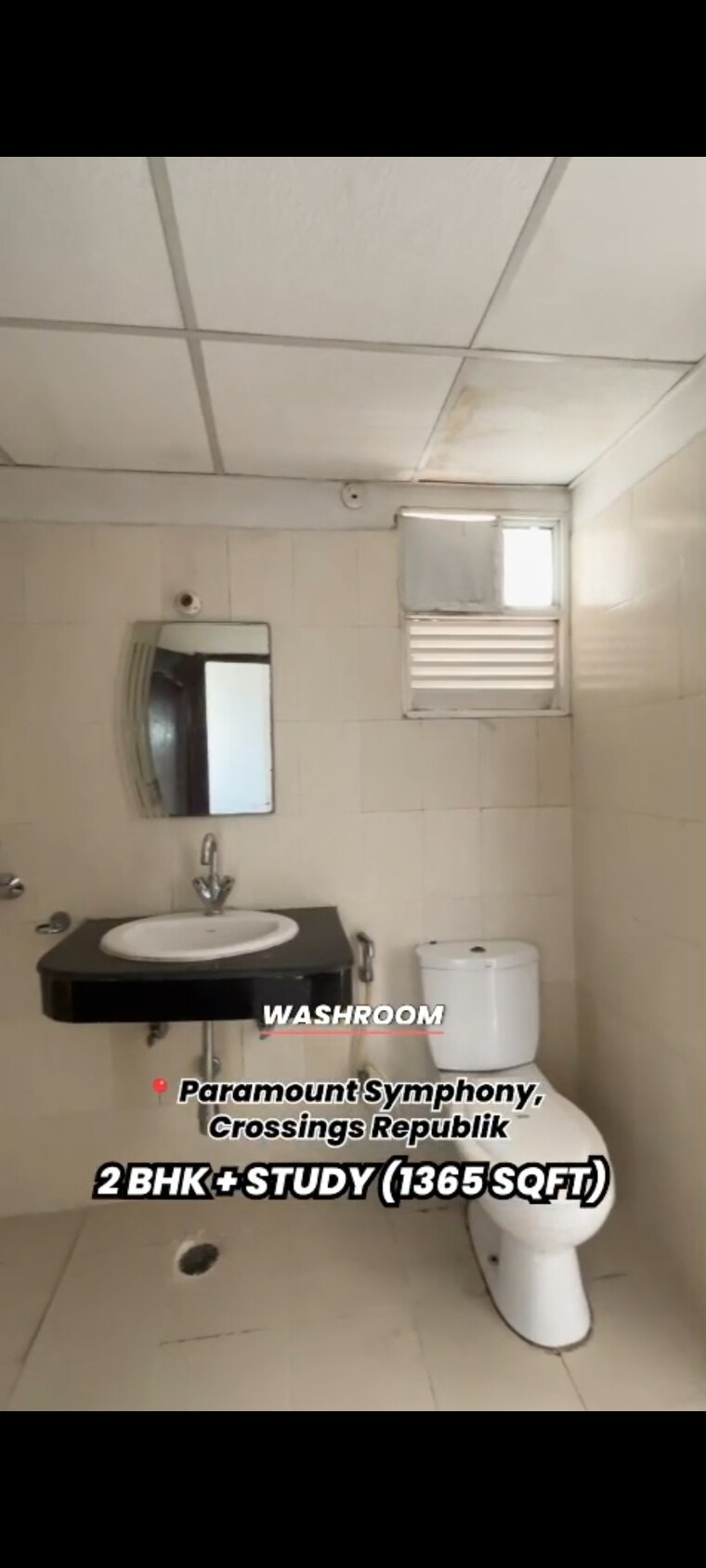 Bathroom, paramount-symphony 2.5 Bedroom 1365 Sq.Ft. Apartment In Sain Vihar Ghaziabad 9024989