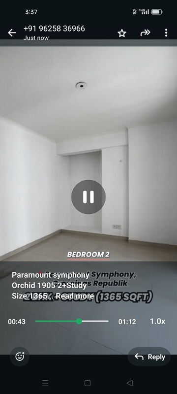 Building Lobby in 2.5 BHK Apartment at Paramount Symphony, Sain Vihar – for Sale