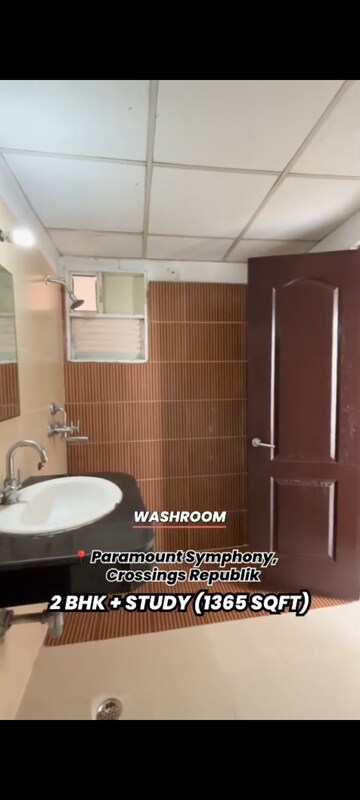 Bathroom in 2.5 BHK Apartment at Paramount Symphony, Sain Vihar – for Sale