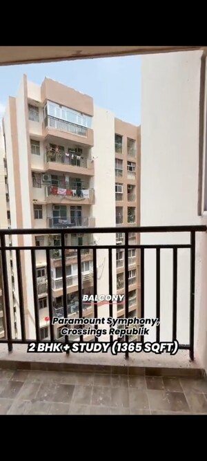 Balcony in 2.5 BHK Apartment at Paramount Symphony, Sain Vihar – for Sale