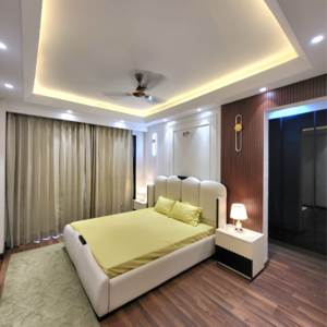 Bedroom in 4 BHK Builder Floor at SS Southend Floors, Ghasola – for Sale