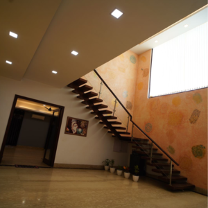 Staircase in 5 BHK Villa at Chattarpur – for Sale