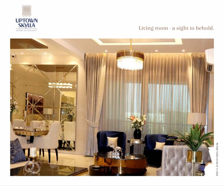 Living Room, artique-uptown-skylla 4 Bedroom 2505 Sq.Ft. Apartment In International Airport Road Zirakpur 9025156