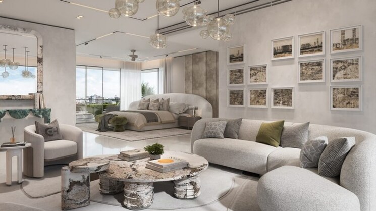 Living Room, elan-the-emperor 4 Bedroom 4223 Sq.Ft. Apartment In Panwala Khusropur Gurgaon 9025732