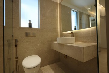 Bathroom in 2 BHK Apartment at Platinum 53 West, Andheri West – for Rent