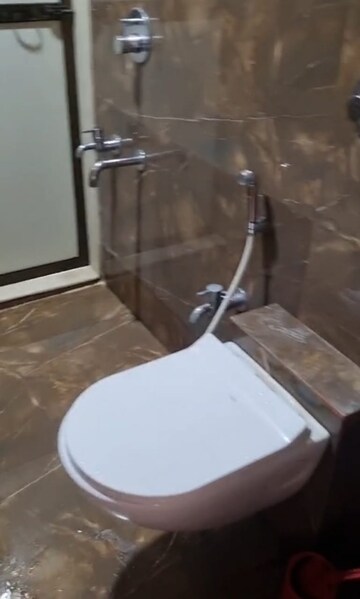 Bathroom in 3 BHK Apartment at Cosmos Horizon, Thane West – for Rent