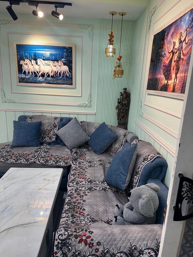 Living Room, alpha-1-rwa 2 Bedroom 600 Sq.Ft. Independent House In Alpha 1 Greater Noida Greater Noida 9025862