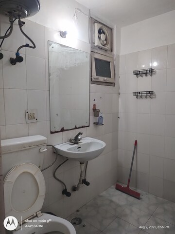 Bathroom in 2 BHK Builder Floor at Mehrauli – for Rent