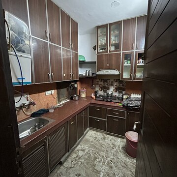 Kitchen in 2 BHK Builder Floor at Kotla Mubarakpur – for Rent