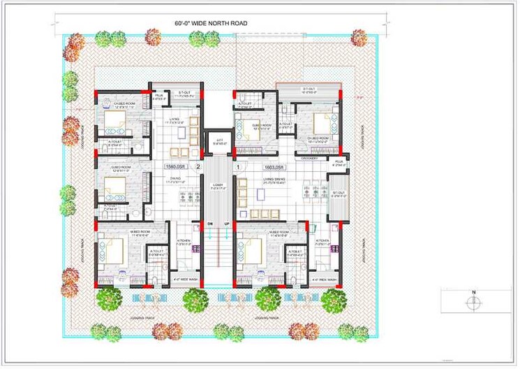 Master Plan, lotus-grand 3 Bedroom 1500 Sq.Ft. Apartment In Kokapet Hyderabad 9026075